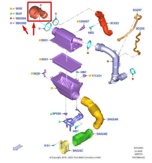 2020-25 Ford Explorer 3.0L Engine Right Air Intake Inlet Duct Hose L1M3-9F805-CB - Alshned Auto Parts