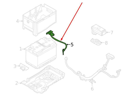 24-26 Hyundai Elantra SE 2.0L Negative Battery Sensor Cable Wire Harness *ReaD* - Alshned Auto Parts