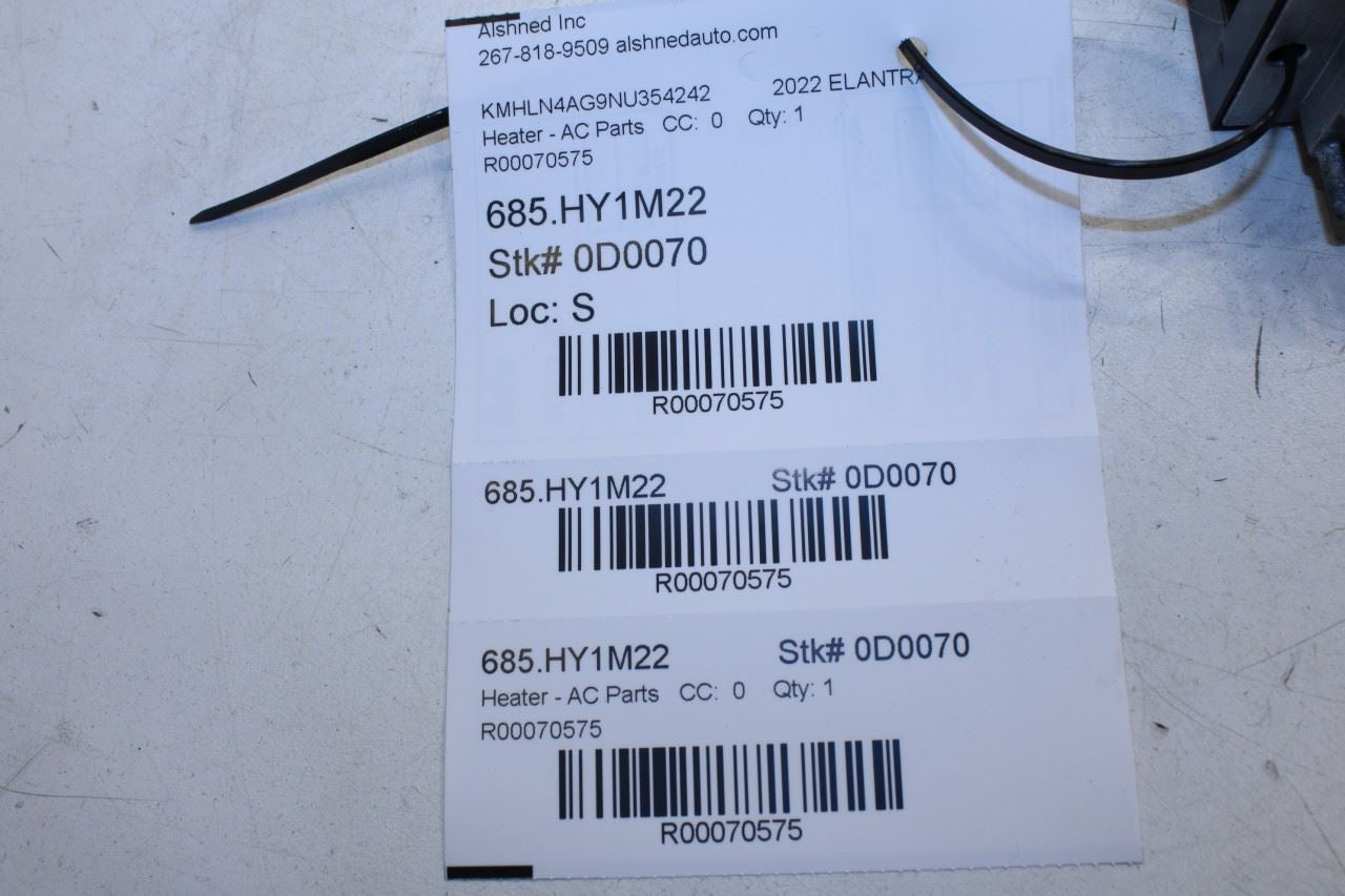 2021-23 Hyundai Elantra SEL HVAC Blower Motor Resistor Korea built D608-TKFAA01 - Alshned Auto Parts