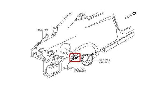 17-22 Infiniti Q60 Luxe 3L Fuel Filler Door Lid Release Lock Actuator 788505CA0A - Alshned Auto Parts