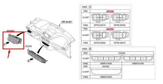 19-20 Hyundai Santa Fe Dash Traction Dimmer Control Switch 93700S2050NNB *ReaD* - Alshned Auto Parts