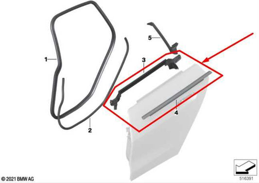 23-25 BMW 430i Gran Coupe xDrive RR RH Door Outer Molding w/ Inner Weatherstrip - Alshned Auto Parts