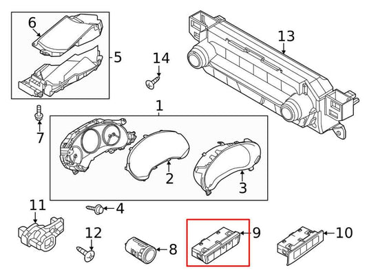 23-25 Mazda CX30 S Front Dash Upper Left Blind Spot and High Beam Control Switch - Alshned Auto Parts