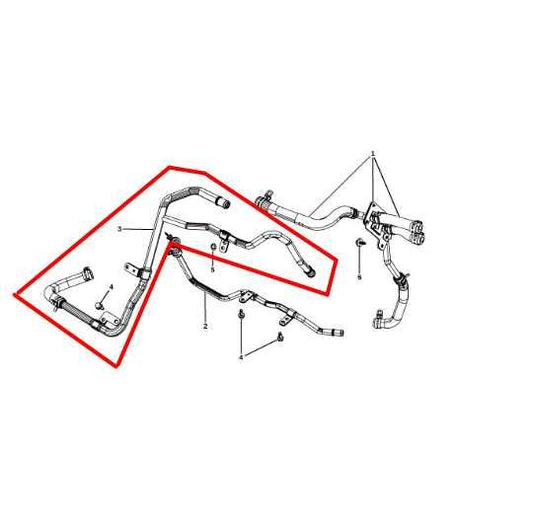 2011-2021 Jeep Grand Cherokee 3.6L HVAC Heater Return Hose Tube 68058252AG OEM - Alshned Auto Parts