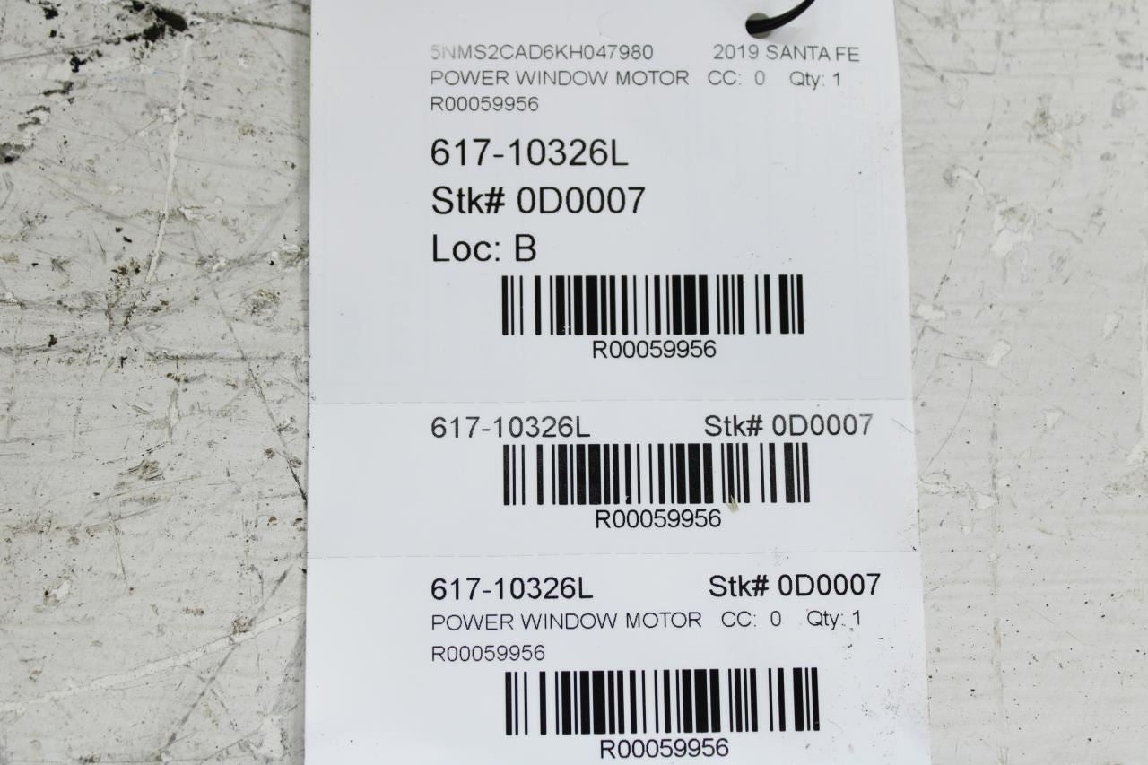 2019-2023 Hyundai Santa Fe Rear Left Driver Side Power Window Motor 83450-S1000 - Alshned Auto Parts
