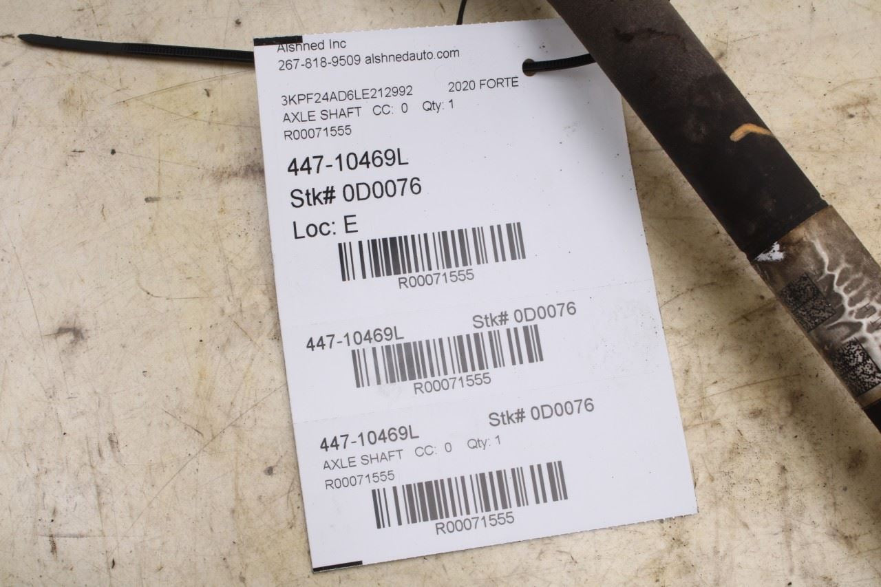 2019-2024 KIA Forte LXS FWD Front Left Side CV Axle Drive Half Shaft 49500-M7200 - Alshned Auto Parts