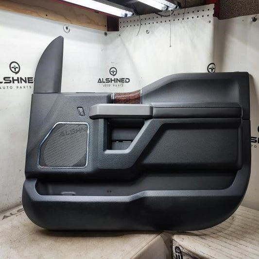 2015 Ford F150 Platinum Front Right Door Trim Panel Ebony FL3B-1823942-LA OEM - Alshned Auto Parts