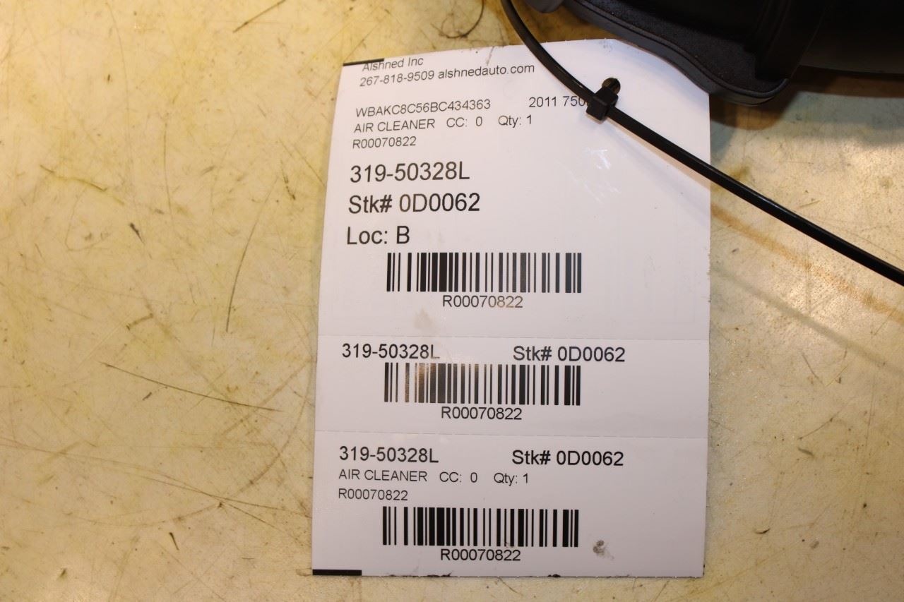 2010-2015 BMW 750Li xDrive 4.4L AWD Air Intake Rear Left Side Upper Outlet Duct - Alshned Auto Parts