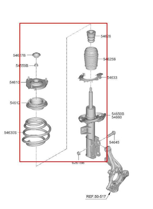 2021-24 Kia K5 GT-Line 1.6L AWD Front Right Passenger Side Shock Strut Absorber - Alshned Auto Parts