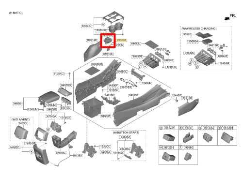 22-24 Hyundai Tucson SEL 2.5L AWD Center Console Drive Mode Control Switch Panel - Alshned Auto Parts