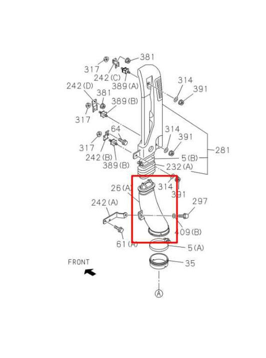 12-20 Isuzu NPR HD 6.0L RWD Air Intake Cleaner Duct Tube Hose 8-98011-751-0 OEM - Alshned Auto Parts