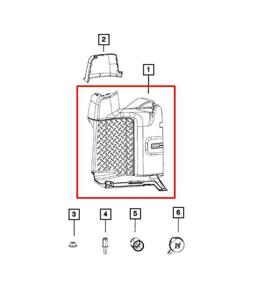 2011-18 Jeep Wrangler Rear LH Inner Lower Quarter Panel Trim 55XL60DX9AA *ReaD* - Alshned Auto Parts