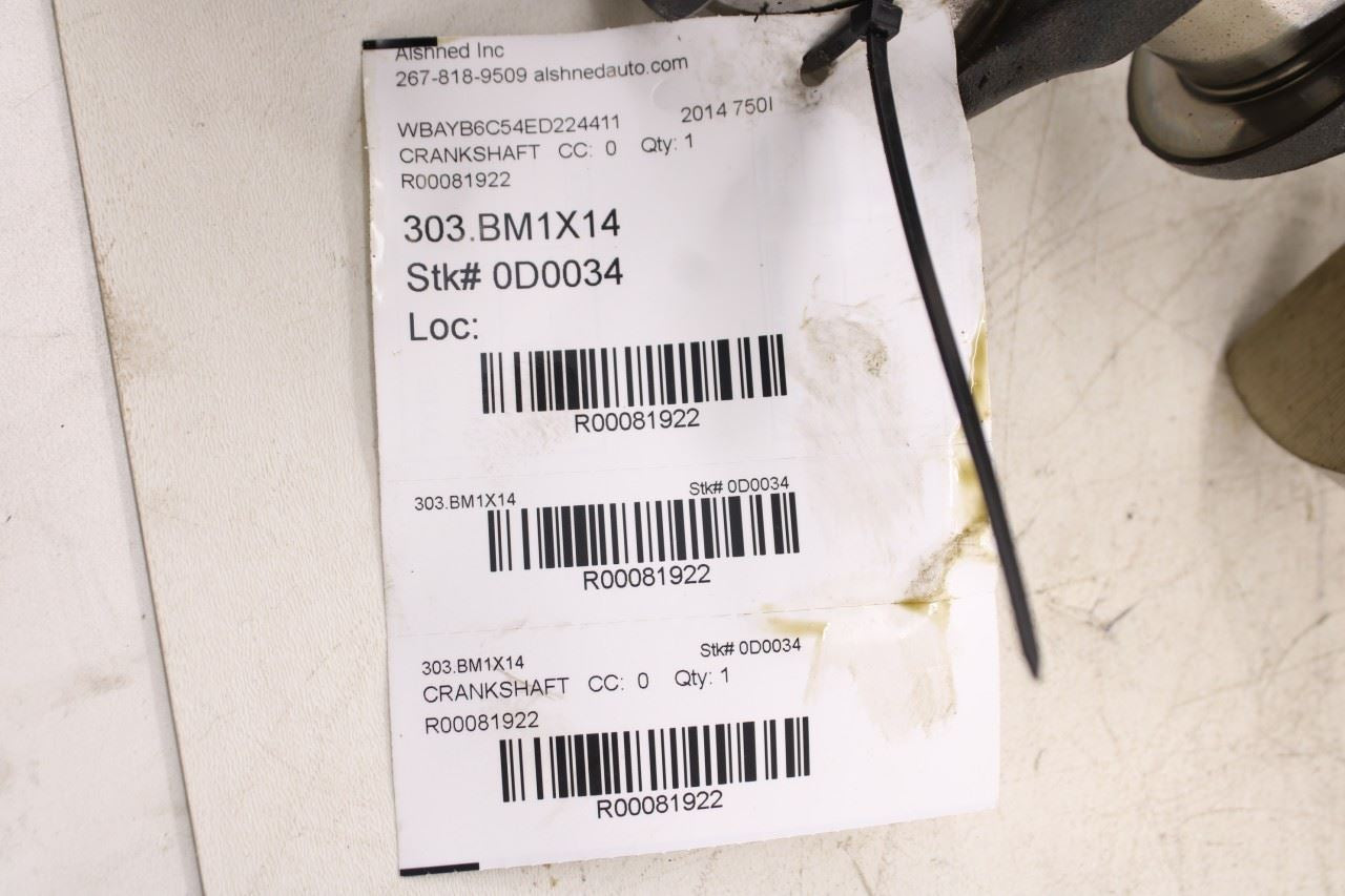 2010-2015 BMW 750i xDrive 4.4L Twin Turbo Engine Motor Crankshaft 7616597 OEM12