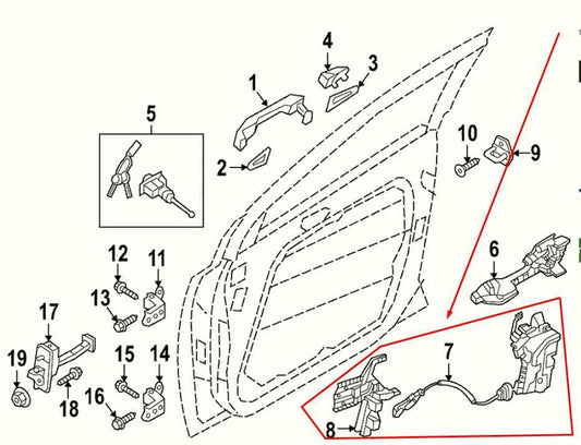 23-2025 Kia Sportage Hybrid EX Front Right Door Lock Latch Actuator 81320-P1000 - Alshned Auto Parts