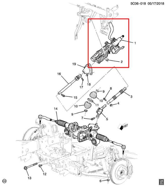 2021-24 Chevrolet Silverado LT-L 2.7L 4WD Steering Column Assembly 85565575 OEM - Alshned Auto Parts