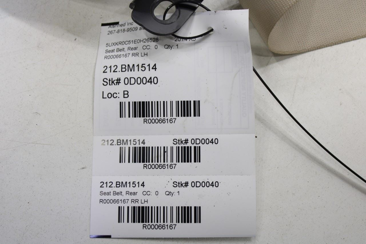 14-18 BMW X5 xDrive35i Rear LH Side 2nd Row Seat Belt Retractor 72117346559 OEM - Alshned Auto Parts