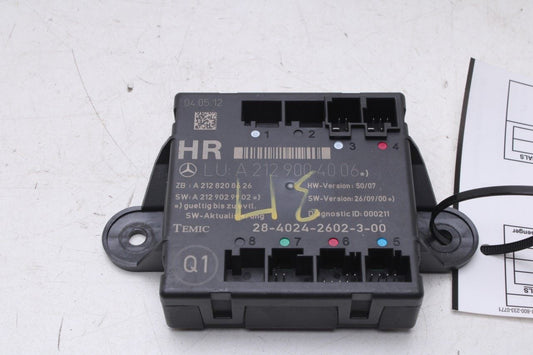 2010-2016 Mercedes-Benz E350 Sport 4MATIC Rear Right Side Door Control Module - Alshned Auto Parts