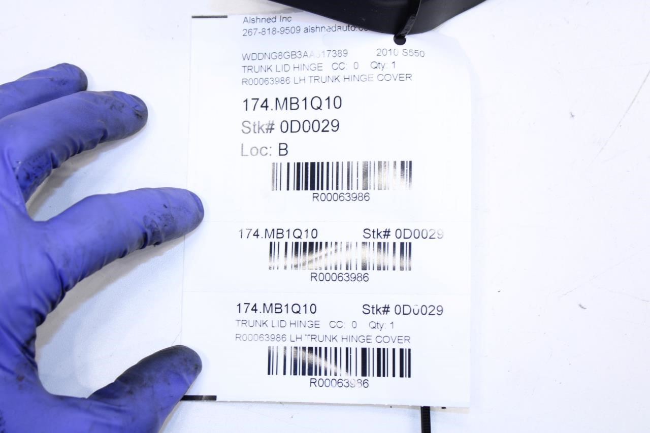 07-13 Mercedes-Benz S550 Rear Left Side Trunk Lid Hinge Cover 221-693-01-17 OEM - Alshned Auto Parts