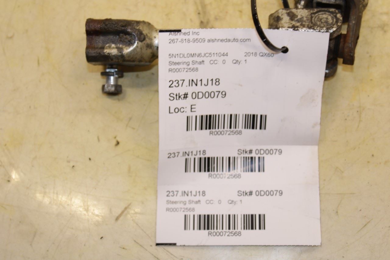 2014-2020 Infiniti QX60 3.5L FWD Steering Column Intermediate Lower Shaft Joint - Alshned Auto Parts