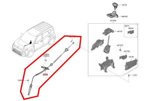 20-24 Kia Soul LX 2.0L FWD Automatic Transmission Gear Shift Lever Control Cable - Alshned Auto Parts