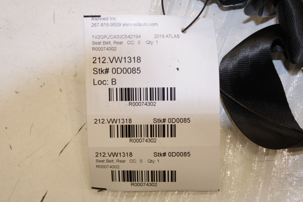 18-24 Volkswagen Atlas S 3.6L Rear Driver Left Side 2nd Row Seat Belt Retractor - Alshned Auto Parts