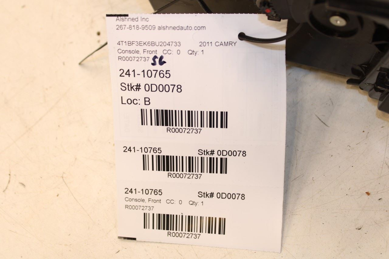 07-11 Toyota Camry LE FE Center Console Tray Storage w/ Power Outlet 58804-06060 - Alshned Auto Parts