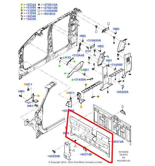 11-16 Ford F250 Lariat Crew Cab Rear Interior Body Panel Trim FC3Z2540374DA OEM - Alshned Auto Parts