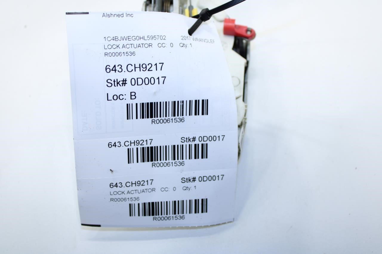2009-18 Jeep Wrangler Sahara Rear RH Side Door Lock Latch Actuator 4589048AL OEM - Alshned Auto Parts
