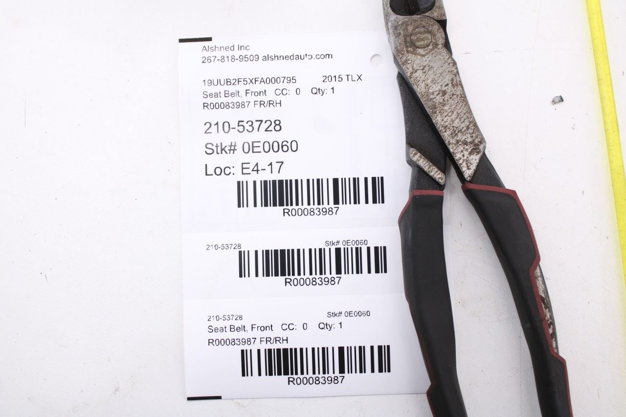 2015-20 Acura TLX Tech Passenger Right Side Seat Belt Retractor 04814-TZ3-A01ZC11