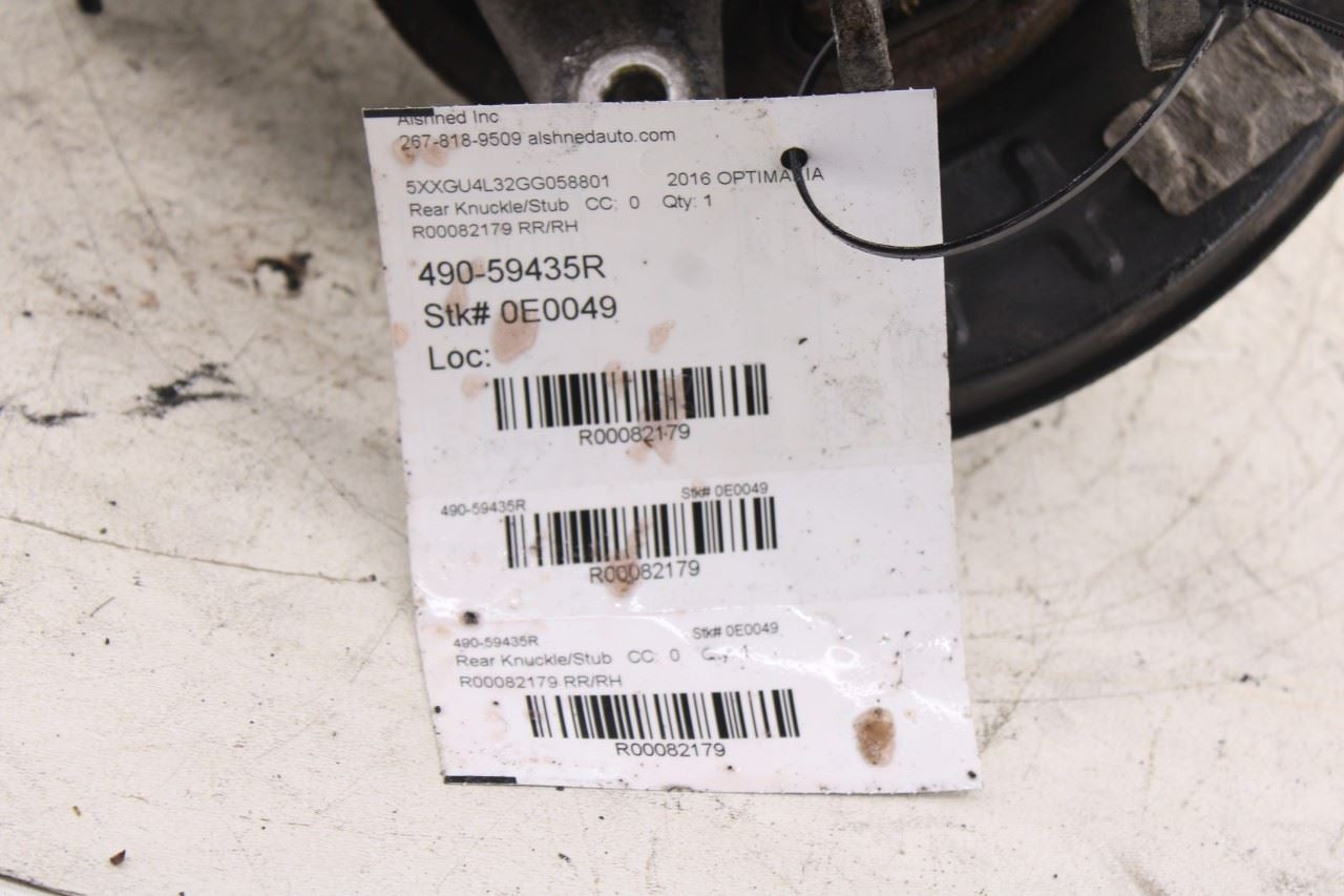 2016-20 KIA Optima EX Rear Right Passenger Side Spindle Knuckle Hub 52720-C2100 - Alshned Auto Parts