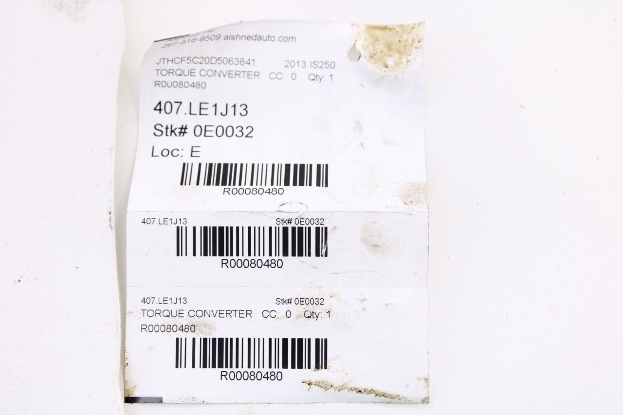 2006-15 Lexus IS250 2.5L AWD Automatic Transmission Torque Converter 32000-30400 - Alshned Auto Parts