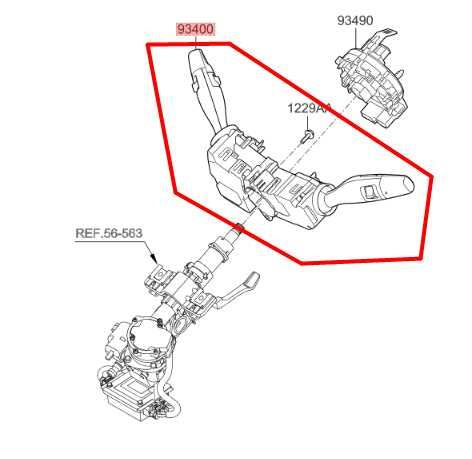 19-21 Hyundai Tucson Value Steering Column Turn Signal Wiper Switch 93400-D3552 - Alshned Auto Parts