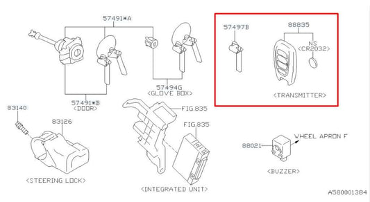 18-24 Subaru WRX Premium 2.0L AWD Smart Key Keyless Remote Entry Fob Transmitter - Alshned Auto Parts