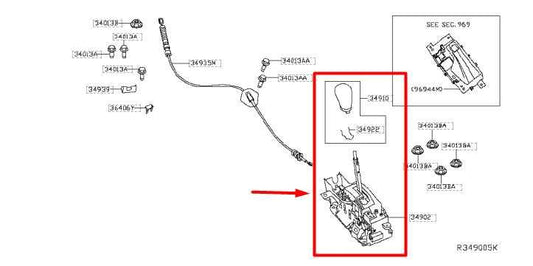 2016-20 Infiniti QX60 Auto Transmission Gear Shifter Lever Knob 34901-4RA0A OEM - Alshned Auto Parts