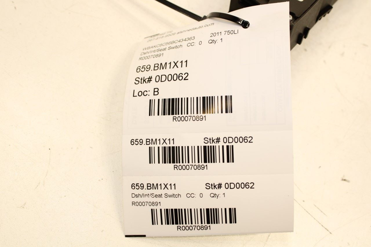 10-12 BMW 750Li xDrive Front Left Side Power Seat Adjustment Switch 61319275081 - Alshned Auto Parts