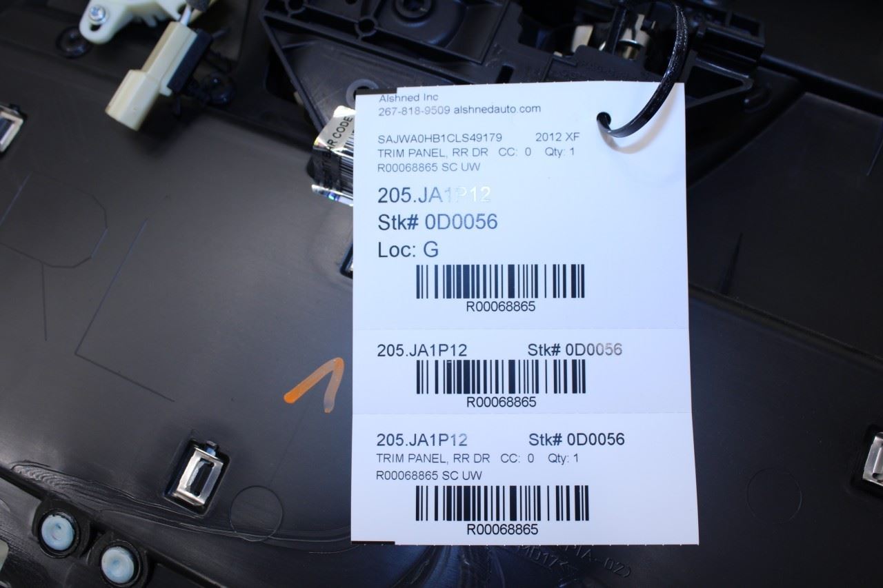 2012-2015 Jaguar XF Portfolio Rear Left Driver Door Trim Panel 8X23-F274A31-A - Alshned Auto Parts