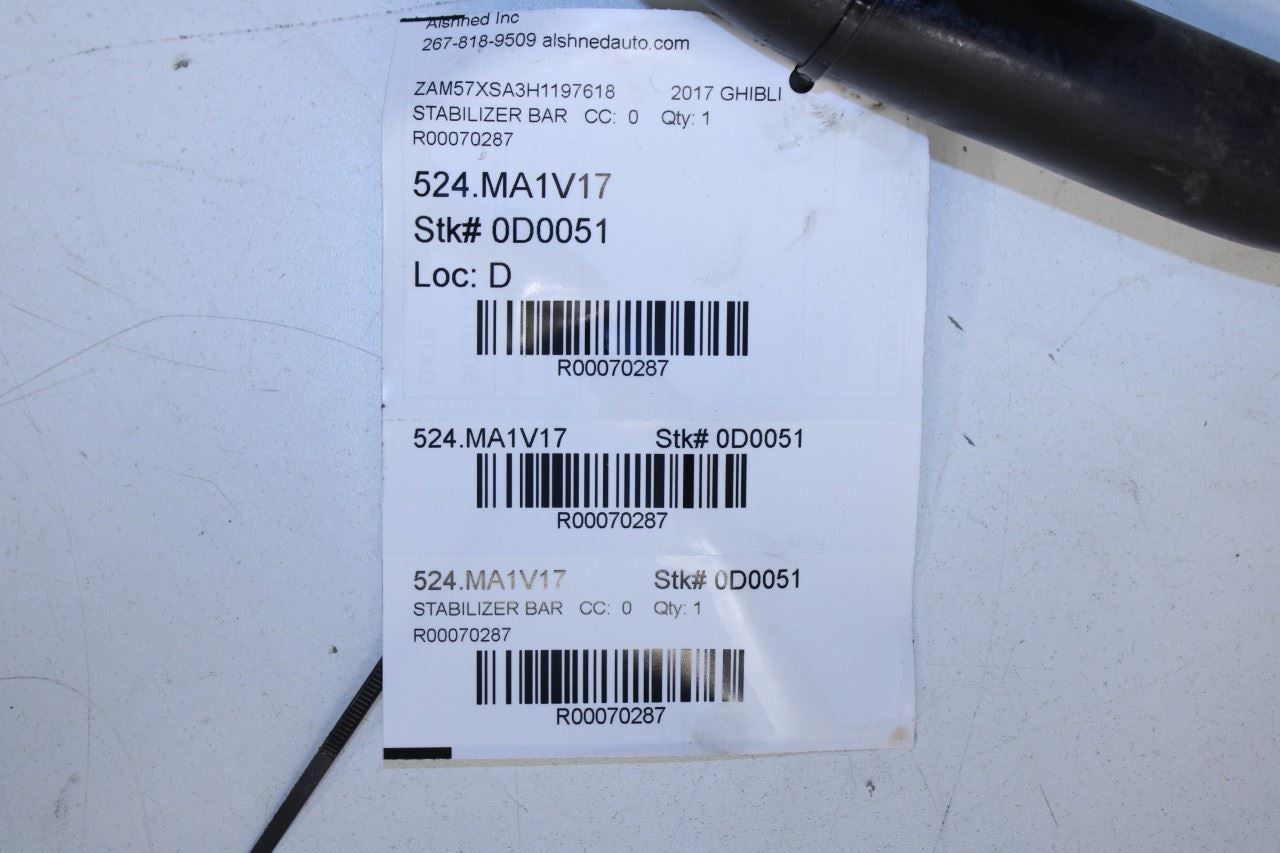 17-21 Maserati Ghibli 3.0L RWD Front Stabilizer Sway Anti-Roll Bar 670007274 OEM - Alshned Auto Parts