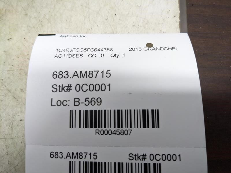 15-21 Jeep Grand Cherokee AC Conditioning Suction Hose Line Tube 68217212AB OEM - Alshned Auto Parts