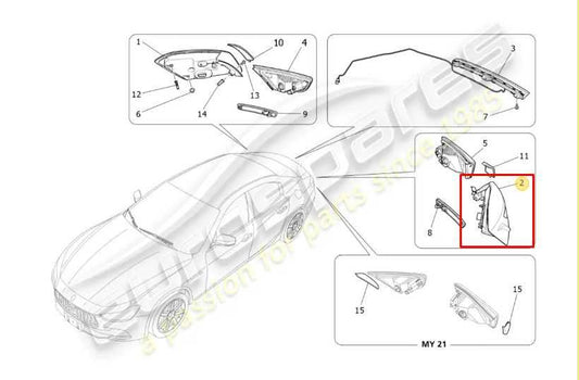 2014-2020 Maserati Ghibli S Q4 Rear Left Driver Side Tail Light Lamp 670008482 - Alshned Auto Parts