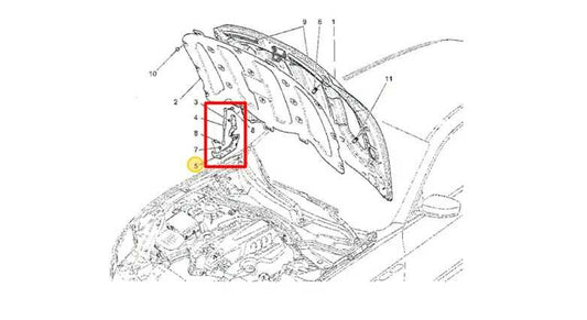 17-21 Maserati Ghibli Front Hood RH and LH Side Hinge Set w/ Lift Cylinder Pair - Alshned Auto Parts