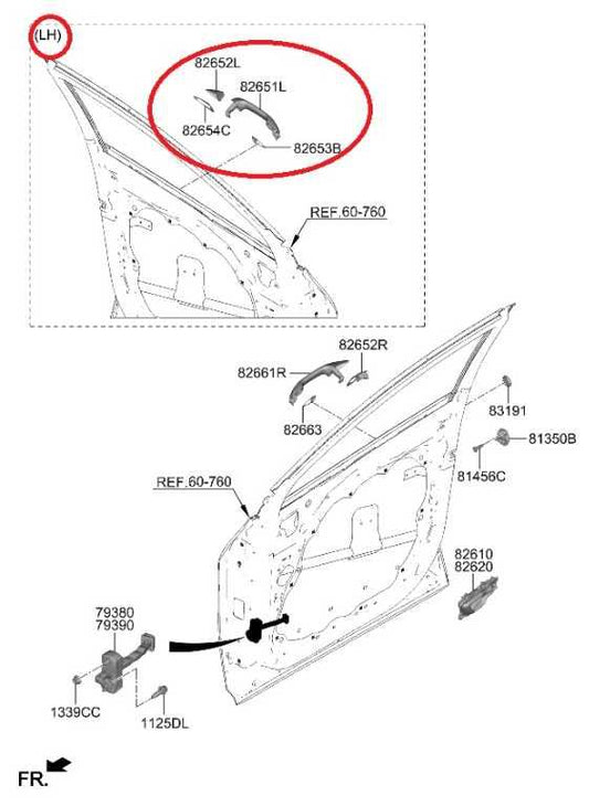 23-2025 Kia Sportage Hybrid EX Front Left Side Door Exterior Handle 82651P1100 - Alshned Auto Parts