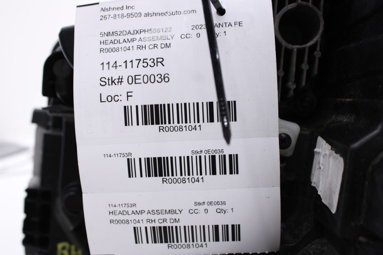 2021-23 Hyundai Santa Fe SEL 2.5L AWD Front Right Side LED Headlight Lamp *ReaD* - Alshned Auto Parts