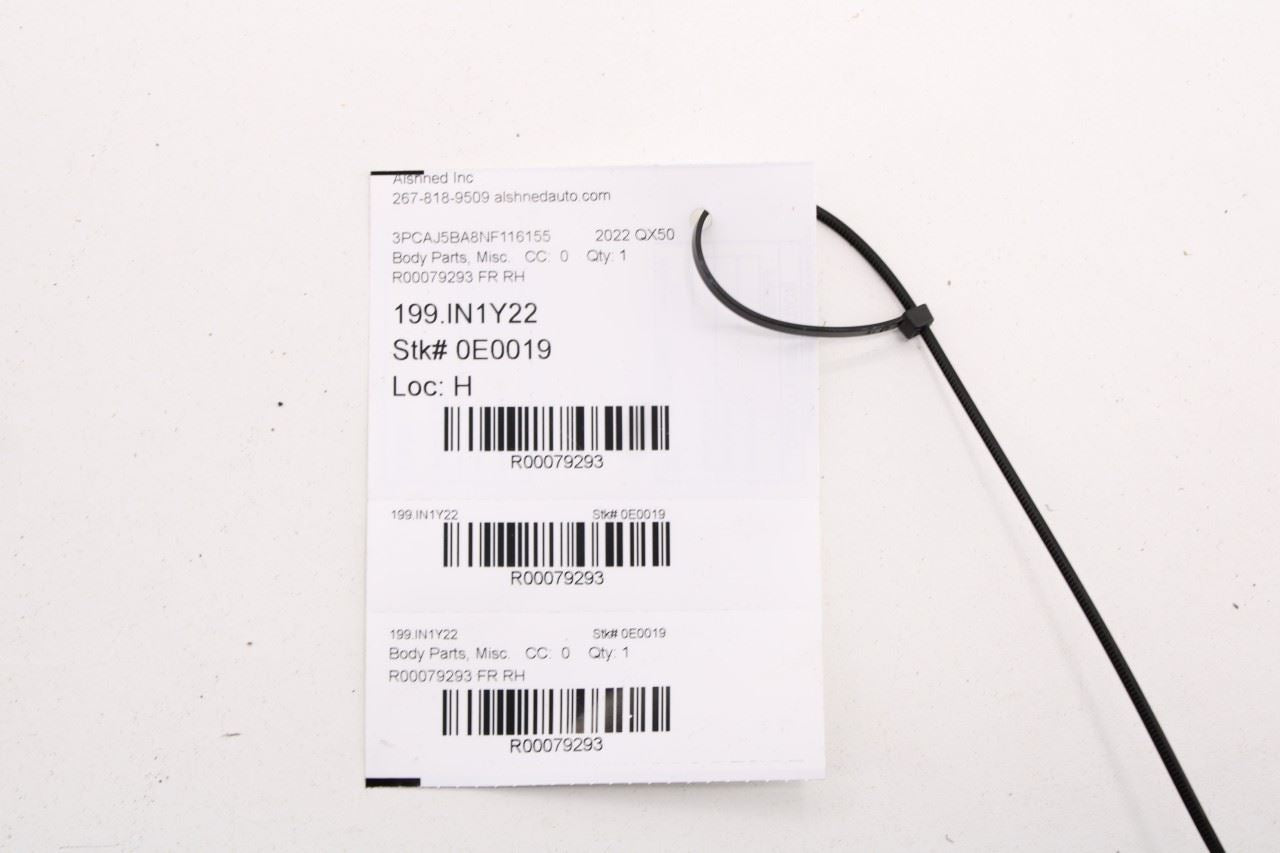 2019-2025 Infiniti QX50 LUXE Rear Right Door Weatherstrip with Belt Molding Set - Alshned Auto Parts