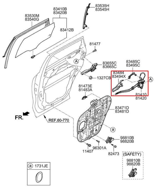 16-20 Kia Sorento LX Rear Left Driver Side Door Lock Latch Actuator 81410-C5000 - Alshned Auto Parts