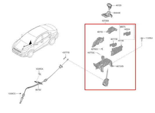 2019-23 Kia Forte LXS 2.0L Automatic Transmission Gear Shifter Lever 46700-M6110 - Alshned Auto Parts