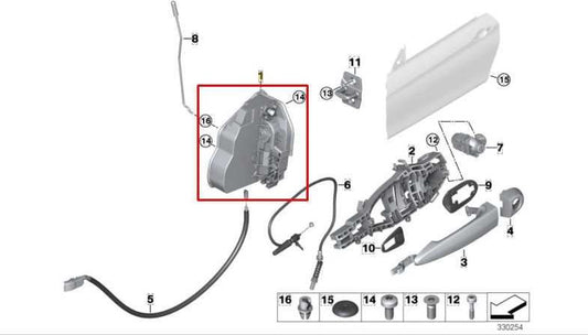 2015-2016 BMW 435I Gran Coupe xDrive FR RH Door Lock Latch Actuator 51217229458 - Alshned Auto Parts