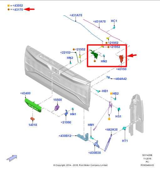 15-25 Ford F150 Tailgate RH and LH Door Latch w/ Powered Actuator FL3499431F94D - Alshned Auto Parts