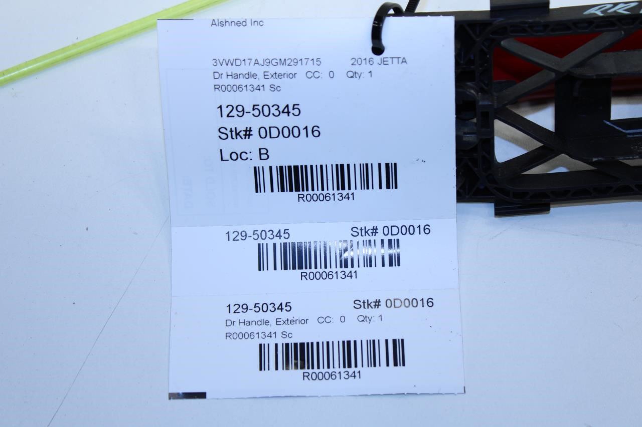 11-18 Volkswagen Jetta Sport Rear RH Door Exterior Handle 5N0-837-205-M-GRU OEM - Alshned Auto Parts