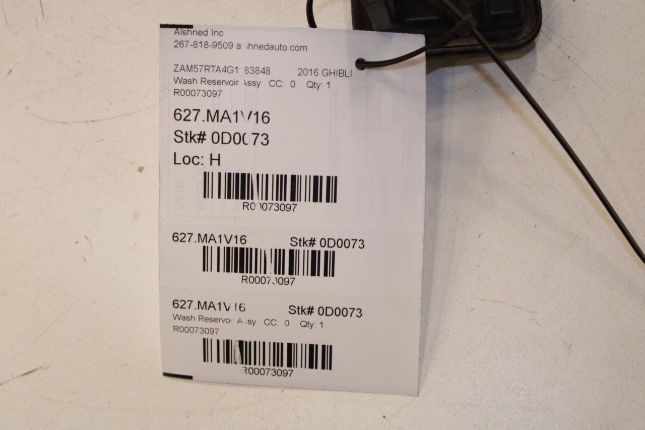 2014-2020 Maserati Ghibli S Q4 Windshield Washer Reservoir Bottle 670006414 OEM - Alshned Auto Parts