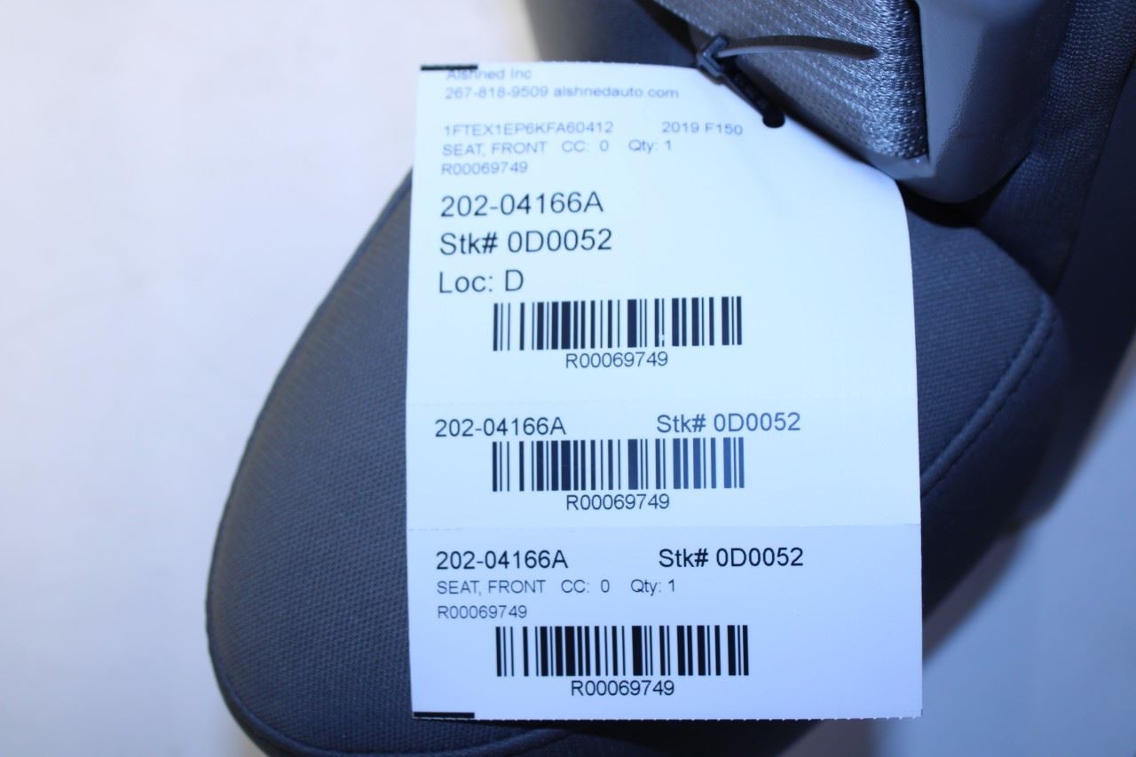 2015-2020 Ford F150 XL Super Cab 2.7L 4WD Front Center Seat Split Bench Complete - Alshned Auto Parts